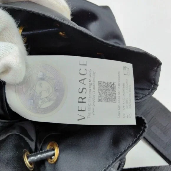 VERSACE Small Medusa Nylon Bucket Bag - Picture 13 of 13
